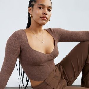 Aritzia Wilfred Greer sweater in color caramelized walnut, NWT